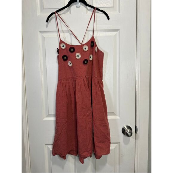 Madewell sunflower cami embroidered dress Large - Picture 2 of 6